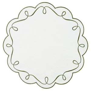 <span class=keywords><strong>Serviettes</strong></span> en coton et lin rondes modernes et simples avec bords festonnés brodés pour les mariages, les hôtels haut <span class=keywords><strong>de</strong></span> gamme et les restaurants - Product Image 6