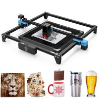 Twotrees TTS 130W Portable Laser Graveur Mini DIY Métal Aluminium Verre Cuir Cutter avec Collier En Acier Inoxydable