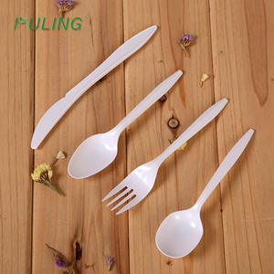 Comida para llevar Utensilios desechables Cuchara de plástico Tenedor Cuchillo Juego de cubiertos - Product Image 3