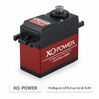 XQ-POWER Servo numérique sans noyau étanche 16 kg, engrenage en titane 210 degrés, couple élevé, pour voiture RC, bateau, avion 8,4 V
