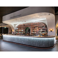 Comptoir de bar moderne en pierre artificielle, design tendance pour restaurant musical, hôtel, lounge, cocktail - Vente chaude