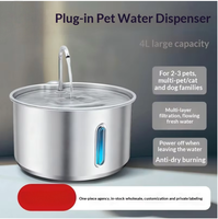 Dispenser Air Hewan Peliharaan Kapasitas Besar 4L dengan Sistem Filtrasi Multi-Tahap dan Aliran Air Bergerak untuk Kucing & Anjing