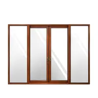 MLT155 Wood Aluminum Composite Sliding Door with Mosquito Net