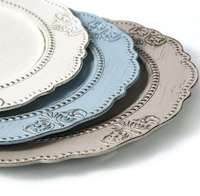 Plateau rond rétro personnalisé en plastique PP de 33 cm, durable, pour décoration intérieure vintage, assiettes de présentation de 13 pouces, plateaux de service, décoration de mariage