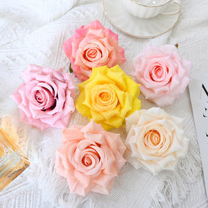 หัวดอกกุหลาบ10ซม. หัวดอกไม้แบบทำมือสำหรับงานแต่งงานที่บ้าน - Product Image 6