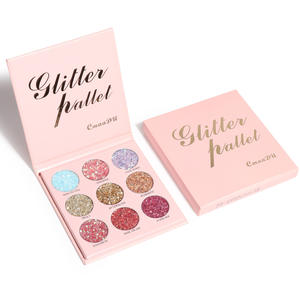 ชุดอายแชโดว์กลิตเตอร์คุณภาพสูง พาเลทอายแชโดว์แบบกำหนดเอง เครื่องสำอางแต่งหน้า อายแชโดว์เจลกลิตเตอร์ ชุด 9 สี - Product Image 2