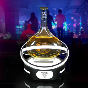 Led Illuminated Wine Stand Round <b>Bar</b> Display <b>Rack</b> For Party KTV Nightclub Champagne Holder With Colorful Light - Product Image 4