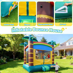 Castillo Inflable con Diseño <span class=keywords><strong>de</strong></span> Palmera Tropical, <span class=keywords><strong>de</strong></span> Grado Comercial, para Niños, Ideal para Alquiler en Fiestas <span class=keywords><strong>de</strong></span> Verano - Product Image 3