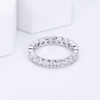 Bijoux fins MSR-1391, or véritable 14 carats, diamant de laboratoire certifié IGI, taille fantaisie, VVS VS, bague d'éternité romantique 14 carats