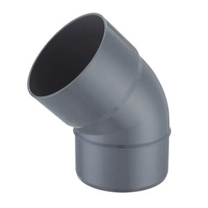 Raccords de tuyauterie en plastique ductile standard allemand DIN en PVC, <span class=keywords><strong>coude</strong></span> à 45 degrés, rainuré, plomberie - Product Image 1