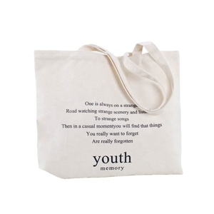Sac fourre-tout en toile de coton blanc uni personnalisé de haute qualité, écologique, en gros, pour usage quotidien - Product Image 1