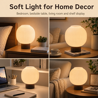 Lampe de table LED 3D imprimée sur mesure, style nordique créatif, pour chambre à coucher, design moderne USB décoratif pour chevet avec alimentation par batterie