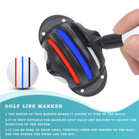 Kit de marquage de balles de golf professionnel 8 pièces, outil d'alignement et d'identification, 4 pochoirs de marquage de balles de golf et 4 marqueurs de balles de golf de couleurs différentes