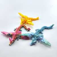 Ailes de dragon volant imprimées en 3D de 20 cm, XL, articulées, jouet anti-stress en cristal, décoration d'intérieur, cadeau d'anniversaire, animal de compagnie de bureau, couleur bonbon, en plastique