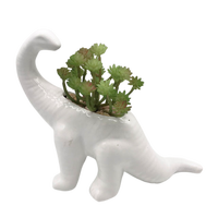 Pot keramik taman hewan Mini lucu, pot bunga keramik penanam sukulen kucing beruang rusa