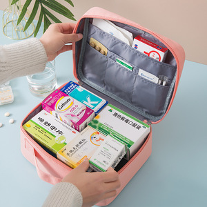 Trousse de premiers secours portable pour voyage, maison et extérieur, sac de rangement d'urgence pour médicaments - Product Image 1