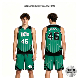 Elite College Basketbal Uniform Custom Team Jersey Set Ademend Vochtregulerend Geprint 100% Polyester Mesh Kleurvast - Product Image 1