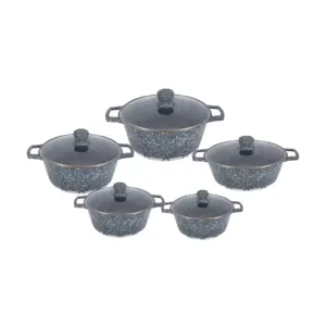 Luxury China Cooking Kitchen Casserole Die Cast Aluminum Granite Cookware Set Non Stick Cooking Pots