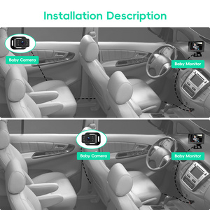 Podofo - Kit de Cámara de Visión Trasera para Automóvil, con Visión Nocturna IR, Lente Gran Angular para Bebés, Fácil Instalación - Product Image 3