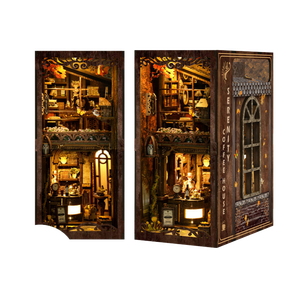 Serre-livres en bois 3D créatif Serenity Coffee Shop, modèle à assembler soi-même pour la décoration intérieure et l'espace de lecture - Product Image 4