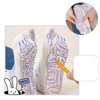 Ensemble de chaussettes de réflexologie, outils d'acupression, acupuncture, points de pression, soulagement de la douleur au pied, remède, massage des points d'acupuncture, outil de soin des pieds