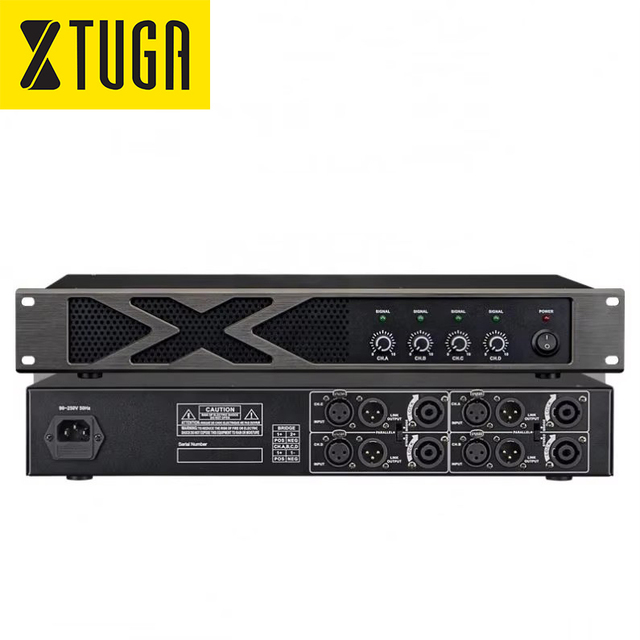 XTUGA X-4.3 Professional 4-Channel 300W*2CH Plastic/Metal Power Amplifier for Stage Speaker Systems