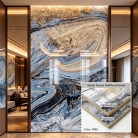 Panneau mural intérieur moderne en PVC effet marbre BAIJAX, imperméable, résistant à l'humidité, haute brillance, revêtement UV, épaisseur 5 mm, pour les lieux de divertissement