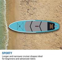 Planche de surf gonflable bleue pour débutants avec tous les accessoires