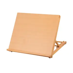 5-Position Wooden Tilting Drafting Table Easel Art Drawing and Sketching Painting Beech Wood Board