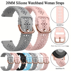 Aplicable a <span class=keywords><strong>Amazfit</strong></span> GTS <span class=keywords><strong>4</strong></span>/<span class=keywords><strong>4</strong></span> <span class=keywords><strong>Mini</strong></span>. Correa de Reloj de Silicona de Repuesto de 20MM, Cómoda de Usar, Diseñada Específicamente para Mujeres - Product Image 2