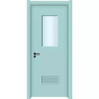 Nouvelle construction d'hôpital demi-porte à persiennes pour salle de bain à l'hôpital bonne ventilation porte à persiennes en acier galvanisé