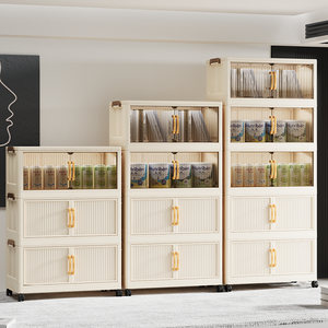 Armoire de <span class=keywords><strong>rangement</strong></span> de grande capacité, 40-78 cm de large, double porte, multi-niveaux, idéale pour organiser les vêtements dans les chambres de location - Product Image 5