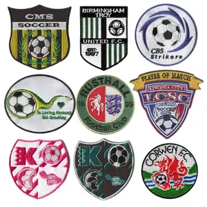 There is no minimum for support custom MOQ iron soccer jersey football team patch patches