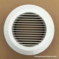 Grille d'aération ronde à pression en ABS, pour usage domestique et commercial, universelle pour plafond et mur, sortie d'évacuation d'air réglable