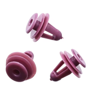 Nouveaux clips de fixation universels en nylon violet à double bride pour panneaux de porte de voiture, pour garnitures intérieures automobiles