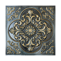 Plafonds suspendus en PVC, dalles 3D gaufrées, étanches, design moderne pour salon, salle de bain et usage commercial PL88 Or bleuâtre