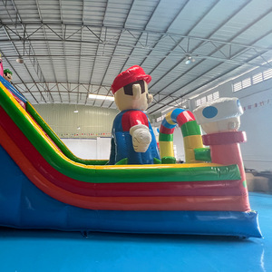 Tùy Chỉnh PVC Ngoài Trời Thương Mại Inflatable Vui Vẻ Thành Phố Phim Hoạt Hình Chủ Đề <span class=keywords><strong>Bouncer</strong></span> Nhảy Mario Lâu Đài <span class=keywords><strong>Bouncy</strong></span> Với Khô Trượt - Product Image 2