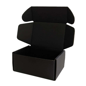 Premium <b>Black</b> Recycled Materials Mailing <b>Boxes</b> with Matt Lamination & Embossing Custom Made for Clothing & <b>Gift</b> Packaging - Product Image 1