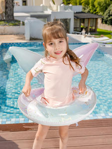 ห่วงยางว่ายน้ำเด็กแบบกางเกง ลายโฮโลแกรมวิบวับ สไตล์นางเงือก  วัสดุ PVC หนาพิเศษ  พร้อมส่ง - Product Image 1