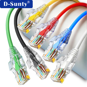สายอีเธอร์เน็ต Cat6 ความเร็วสูง แบบบางพิเศษ RJ45 ทองแดง OFC 10Gbps 250MHz สายแพทช์เน็ตเวิร์คแบบยืดหยุ่น สำหรับพีซีเล่นเกม - Product Image 1