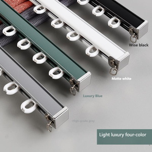 Phong Cách Hiện đại Kim Loại Dọc Mù Đường Sắt Theo Dõi Mịn Rèm Trượt Theo Dõi Cho Trang Trí Nội Thất - Product Image 3