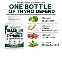 OEM Tout en 1 Supplément Zinc Sélénium Comprimé Pilule Capsule Supplément Pour La Santé De La Thyroïde Soutien Sélénium Zinc Suppléments