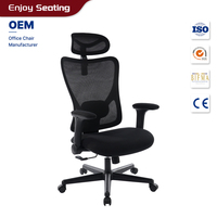 Chaise de bureau ergonomique avec support lombaire en tissu maillé, conçue pour bureau informatique, piètement en métal chromé - Direct Usine