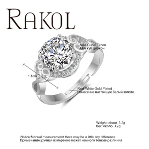 Rakol Rp2045 Thời Trang Trang Sức Tuyên Bố Kim Cương Nhẫn Vàng 18K Cổ Điển Vài Kim Cương Nhẫn Trang Sức Phụ Nữ - Product Image 6