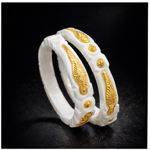 Ensemble Sakha plaqué or 24 carats City Girl, accessoires de mode, paire de bracelets traditionnels pour femmes, par des exportateurs indiens - Product Image 4