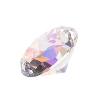 Presse-papiers en verre transparent de 80 mm en forme de diamant, ornement de présentation, décoration de mariage et de maison, matériel d'artisanat, cadeau