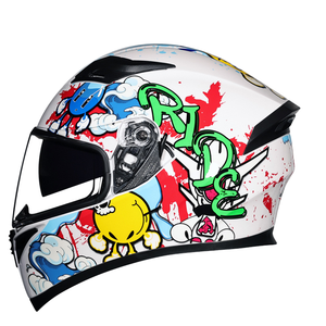 BAX nouveau <span class=keywords><strong>casque</strong></span> de <span class=keywords><strong>moto</strong></span> intégral à Double lentille pour hommes femmes <span class=keywords><strong>cross</strong></span>-country course véhicules électriques ABS dégagement rapide - Product Image 4