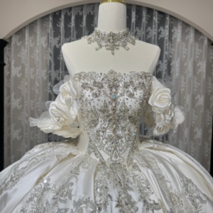 Wx114 Wedding Dresses Bridal Ball Gowns Luxury Design Lace Sparkly Rhinestones For Brides Customize Size Jancember - Product Image 2