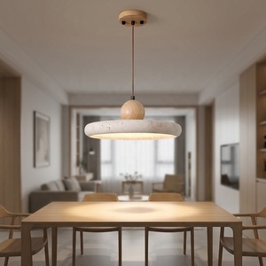 Lampe suspendue Wabisabi pour salle à manger, îlot de <span class=keywords><strong>cuisine</strong></span>, chevet, lampe suspendue créative Traverline, lampe suspendue nordique en pierre jaune LED - Product Image 3