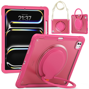 Funda con Soporte Giratorio para Tablet <span class=keywords><strong>iPad</strong></span> Pro 2024 13 11 M4 Mini Air 4 <span class=keywords><strong>5</strong></span> 6 <span class=keywords><strong>7</strong></span> 8 <span class=keywords><strong>9</strong></span> 10.ª Generación 10.2 10.<span class=keywords><strong>9</strong></span> Pulgadas, Carcasa Rígida Antigolpes - Product Image 3